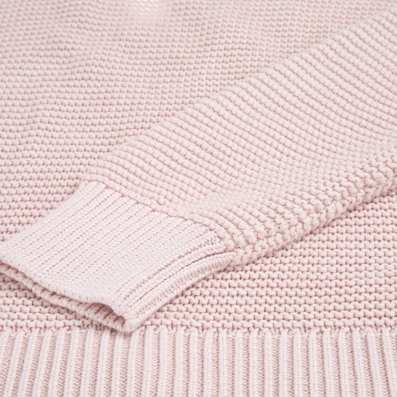 NWT Lauren Ralph Lauren LRL Pink Cotton Knit Sweater, Large - Picture 7 of 8